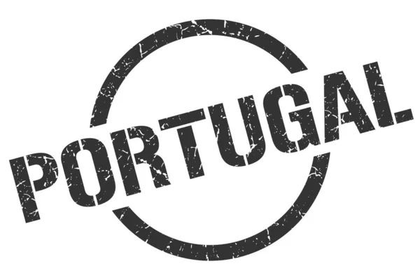 Portugiesische Briefmarke. Portugiesischer Grunge rund um isoliertes Schild — Stockvektor