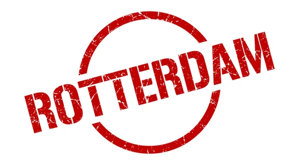 Rotterdamse stempel. Rotterdam grunge rond geïsoleerd bord — Stockvector