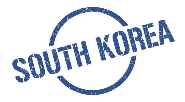 Zuid-Korea stempel. Zuid-Korea grunge rond geïsoleerd bord — Stockvector