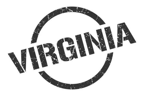 Virginia postzegel. Virginia grunge rond geïsoleerd bord — Stockvector