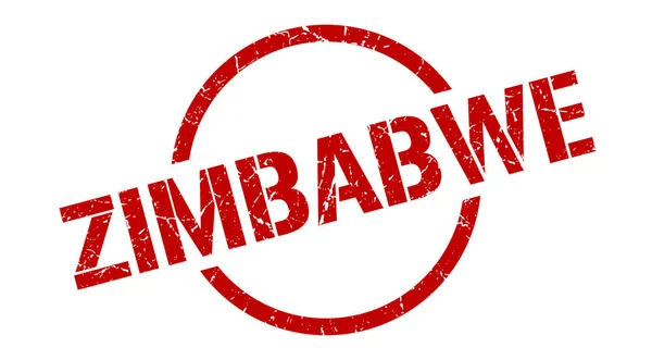 Simbabwe-Briefmarke. zimbabwe grunge um isoliertes zeichen — Stockvektor