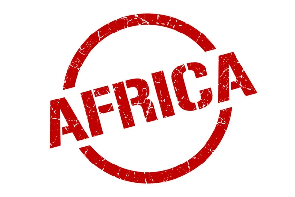 Africa stamp. Africa grunge round isolated sign — 스톡 벡터