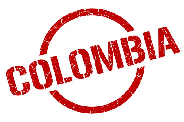 Carimbo da Colômbia. Colômbia grunge rodada sinal isolado —  Vetores de Stock