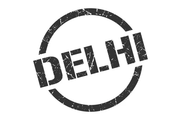 Carimbo de Delhi. Deli grunge rodada sinal isolado — Vetor de Stock