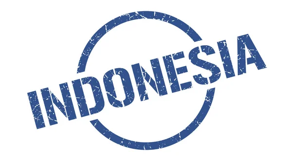 Σφραγίδα Ινδονησίας. Ινδονησία grunge γύρο απομονωμένο σημάδι — Διανυσματικό Αρχείο