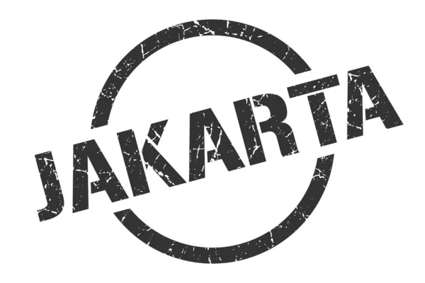 Jakarta stamp. Jakarta grunge round isolated sign — 스톡 벡터