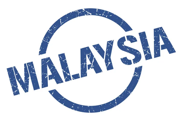 Maleisië stempel. Maleisië grunge rond geïsoleerd bord — Stockvector