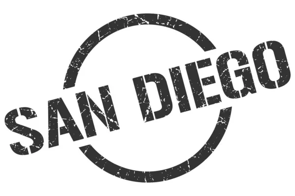 Марка Сан-Диего. Сан-Диего гранж-круглый изолированный знак — стоковый вектор