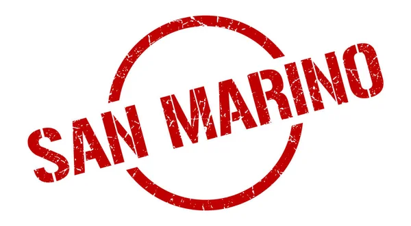 Марка Сан-Марино. Сан-Марино гранж-круглый изолированный знак — стоковый вектор