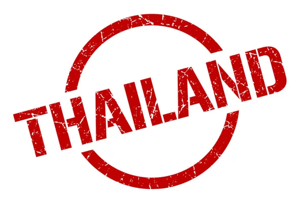 Tajlandzki znaczek. Tajlandia grunge okrągły pojedynczy znak — Wektor stockowy