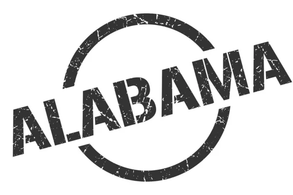 Alabamas stämpel. Alabama grunge runda isolerade tecken — Stock vektor