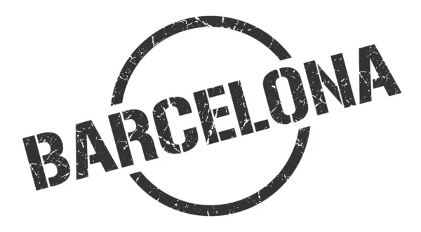 Barcelona postzegel. Barcelona grunge rond geïsoleerd bord — Stockvector