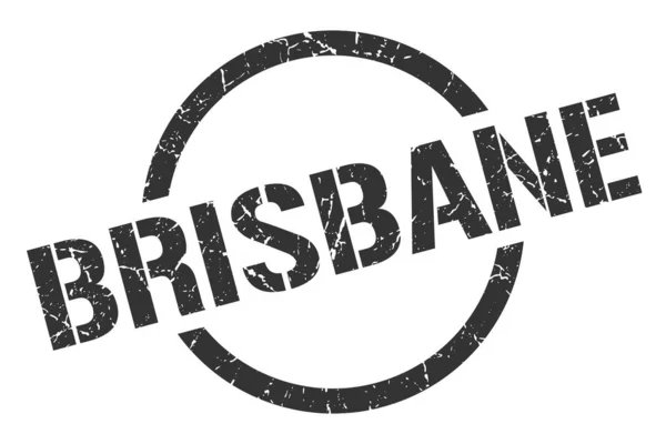 Sello de Brisbane. Grunge Brisbane ronda signo aislado — Vector de stock