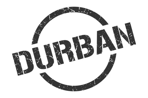 Timbro di Durban. Durban grunge rotondo segno isolato — Vettoriale Stock