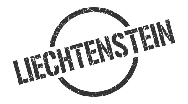 Liechtenstein stempel. Liechtenstein grunge rond geïsoleerd bord — Stockvector
