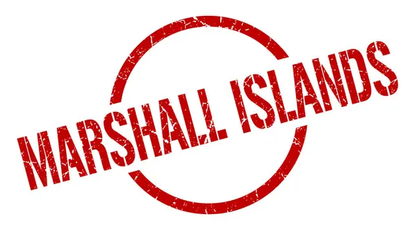 Sello de las Islas Marshall. Islas Marshall grunge ronda signo aislado — Vector de stock
