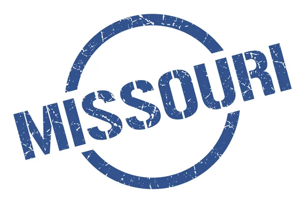 密苏里邮票 密苏里州围绕孤立的标志发牢骚 — 图库矢量图片