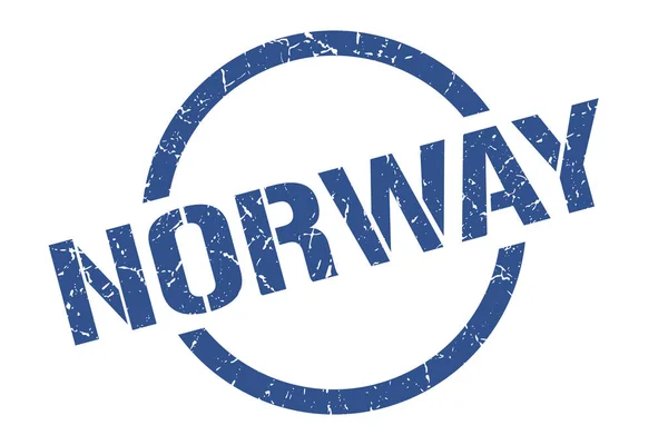 Норвежская печать. Норвежский гранж-круглый знак — стоковый вектор