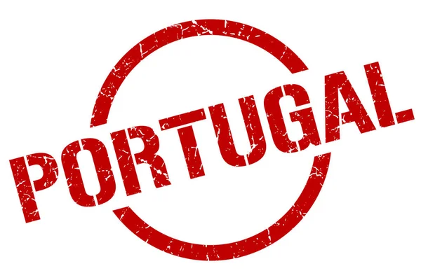 Portugal stempel. Portugal grunge rond geïsoleerd bord — Stockvector