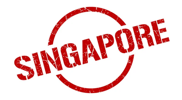 Singapurski znaczek. Singapur grunge runda pojedynczy znak — Wektor stockowy