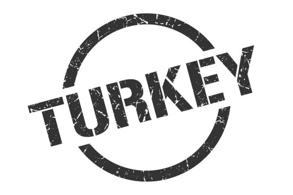 Pulyka pecsét. Törökország grunge kerek izolált jel — Stock Vector