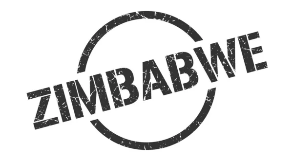 Timbre du Zimbabwe. Zimbabwe grunge rond isolé signe — Image vectorielle