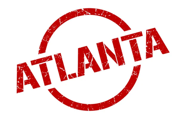 Timbre d'Atlanta. Grunge Atlanta ronde isolée signe — Image vectorielle