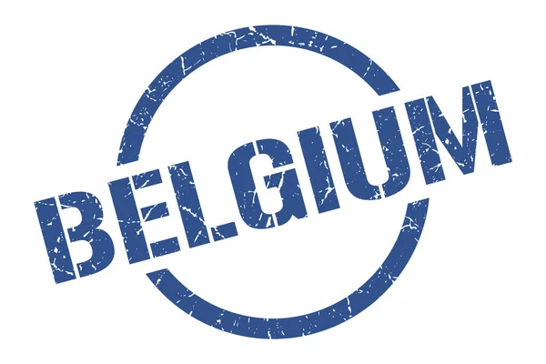 Belgium stamp. Belgium grunge round isolated sign — Stock Vector