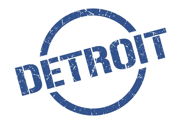 El sello de Detroit. Detroit grunge ronda signo aislado — Vector de stock