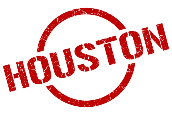 Carimbo de Houston. Houston grunge rodada sinal isolado — Vetor de Stock