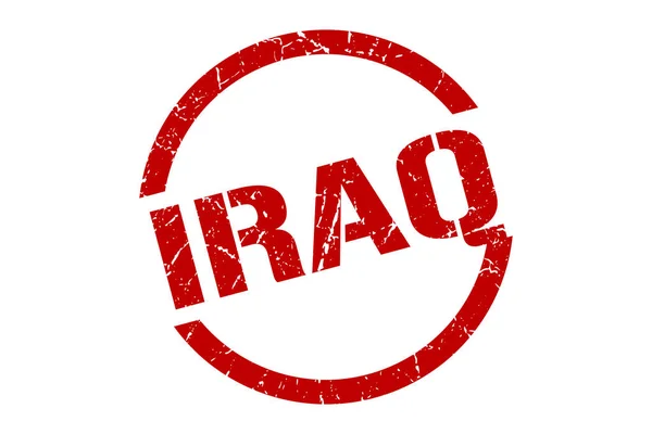 Iraq stamp. Iraq grunge round isolated sign — Stock Vector