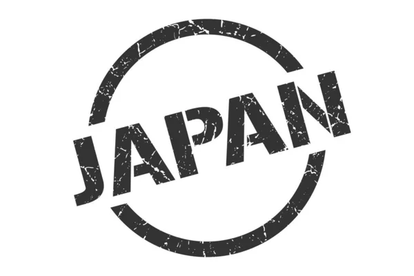 Francobollo giapponese. Giappone grunge rotondo segno isolato — Vettoriale Stock