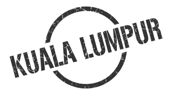 Kuala Lumpur postzegel. Kuala Lumpur grunge rond geïsoleerd bord — Stockvector