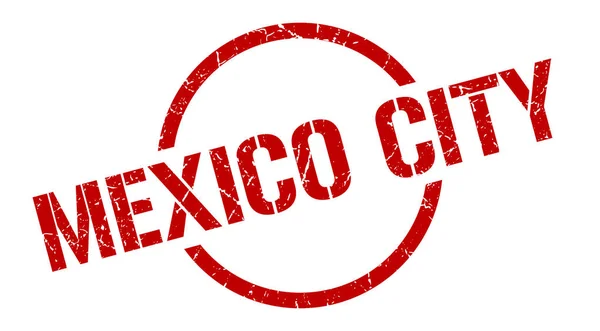 Mexico Citys frimärke. Mexico City grunge runda isolerade tecken — Stock vektor