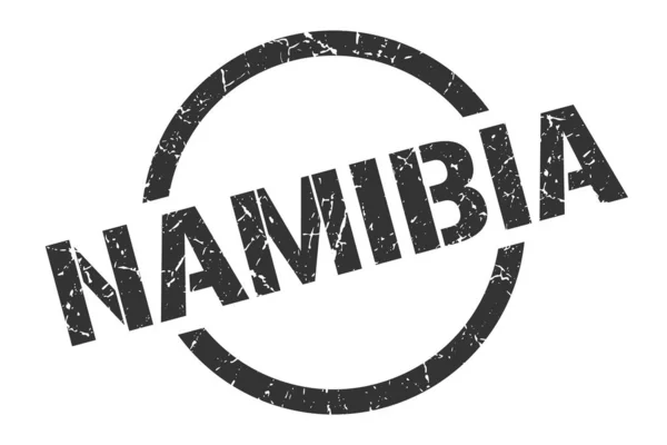 На марці Намібії. Намібія круглий ізольований знак — стоковий вектор