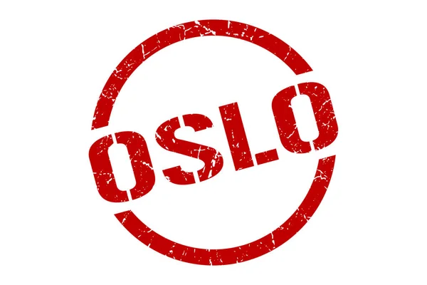 Carimbo de Oslo. Oslo grunge rodada sinal isolado —  Vetores de Stock