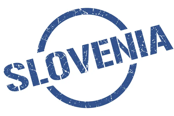 Знак Словенії. Словенія грандж круглий ізольований знак — стоковий вектор