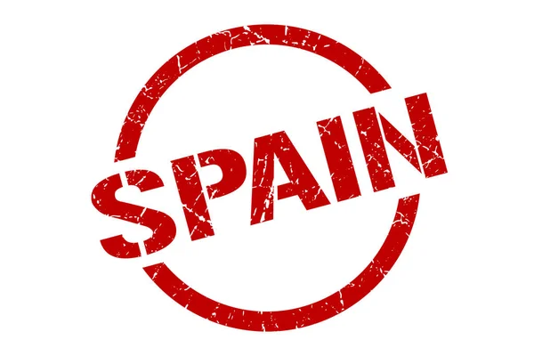 Испанская марка. Испанский гранж-круглый изолированный знак — стоковый вектор