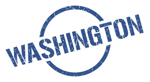 Washingtonská známka. Washington grunge kulaté izolované znamení — Stockový vektor