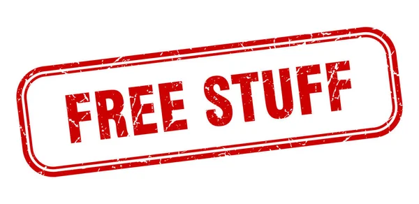 Gratis-Stempel. Free stuff square grunge rotes Schild — Stockvektor