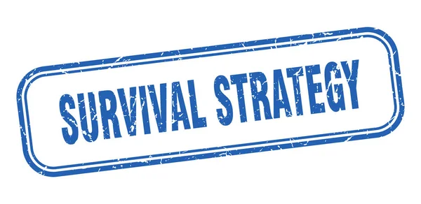 Survival strategy stamp. survival strategy square grunge blue sign — 스톡 벡터