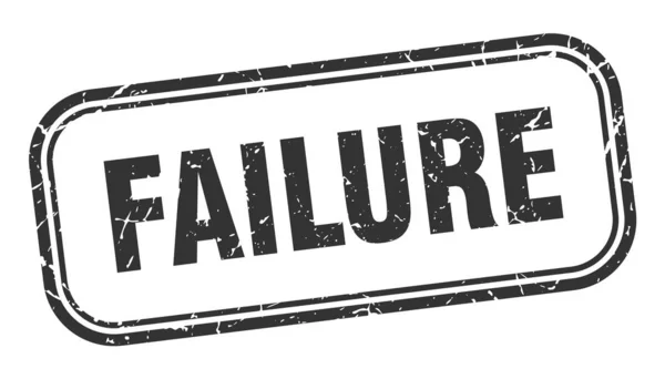 Başarısızlık damgası. başarısızlık kare grunge siyah işareti — Stok Vektör
