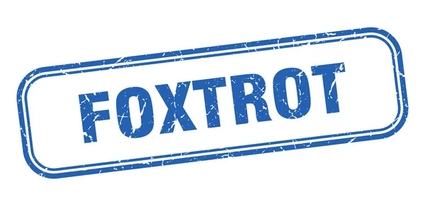 Foxtrot stamp. foxtrot square grunge blue sign — Stock Vector