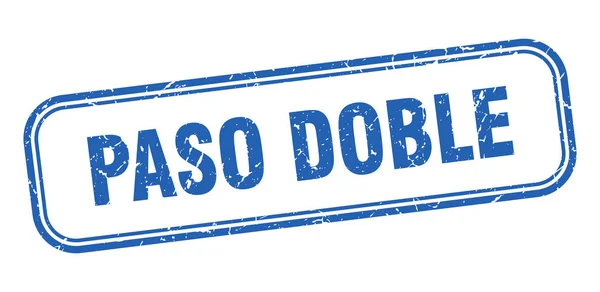 Paso Doble damgası. paso doble kare grunge mavi işareti — Stok Vektör