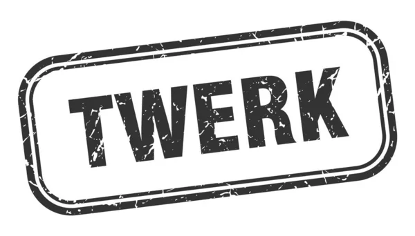 Timbre de twerk. twerk carré grunge signe noir — Image vectorielle