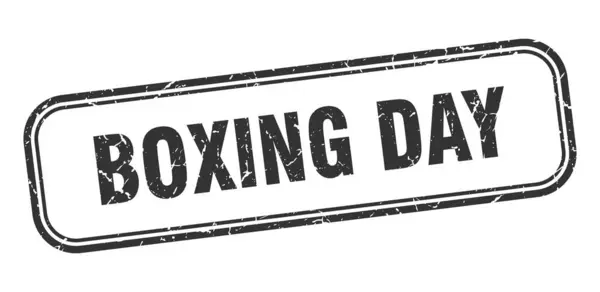 Boxing day stamp. boxing day square grunge black sign — Stock Vector