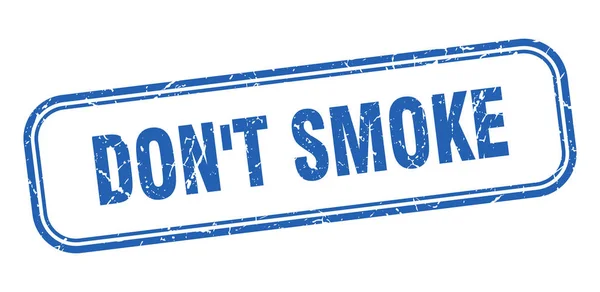 Jangan merokok stempel. jangan merokok grunge persegi biru tanda - Stok Vektor