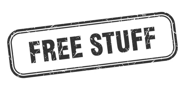 Free stuff stamp. free stuff square grunge black sign — Stock Vector