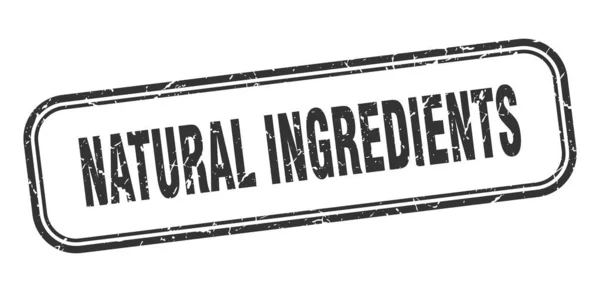 Natural ingredients stamp. natural ingredients square grunge black sign — ストックベクタ