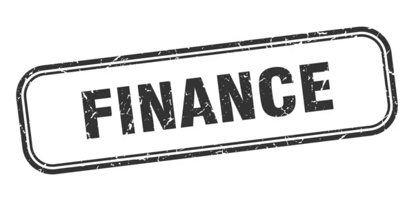 Finanční razítko. finance čtvercový grunge černý znak — Stockový vektor